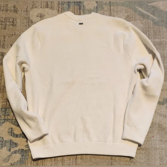 Men's Vuori Midweight Rib Sweater. Ivory. Size M. EUC